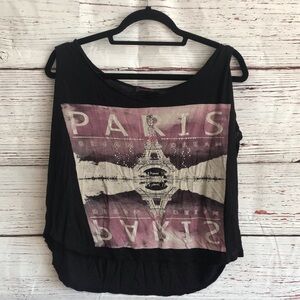 Annabelle black Paris tank top